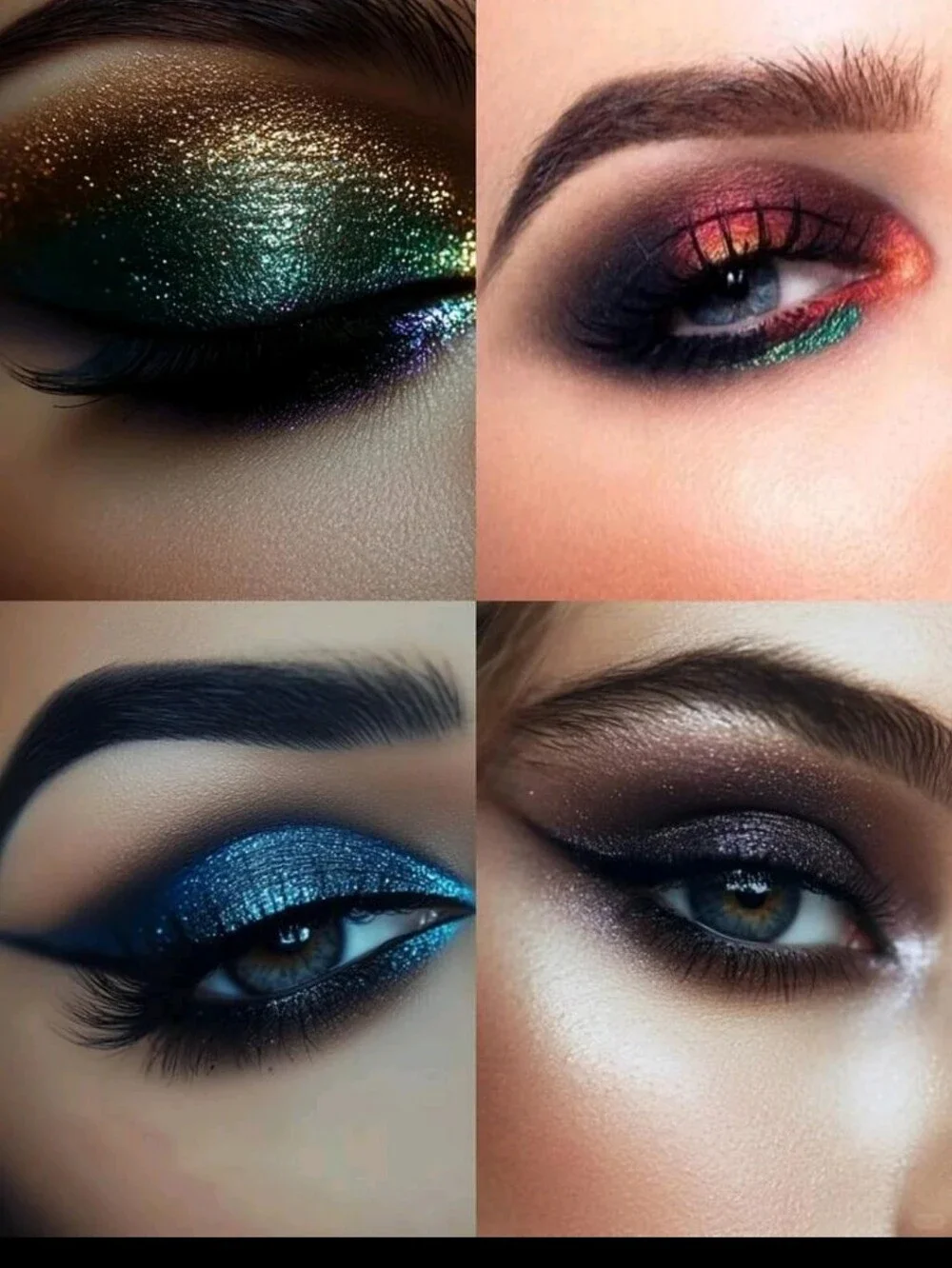 Four-Palette Eyeshadow Collection — Nude, Warm Brown, Plum & Teal Hues